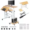 Macleani mobiilne sülearvutilaud, valge, 80x60cm, maks 50kg, reg. kõrgus 67-115cm, MC-124 W