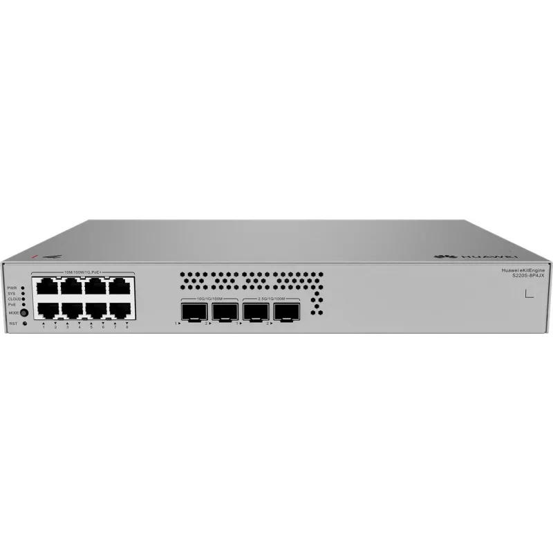 Huawei S220S-8P4JX Gigabit PoE lüliti, 2x 2.5G SFP, 2x SFP+ 8x POE, 2x 2.5G SFP, 2x SFP+