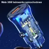 Autolaadija usams CC164CC01 30W koos 1×USB-A ja 1×USB-C kiirlaadimiseks