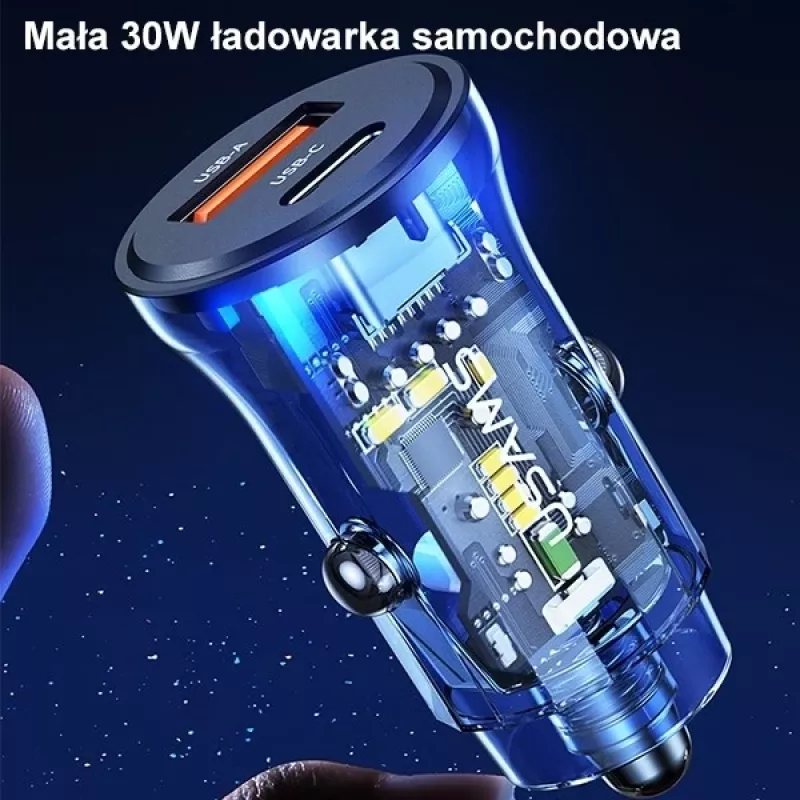 Autolaadija usams CC164CC01 30W koos 1×USB-A ja 1×USB-C kiirlaadimiseks