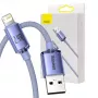 Baseus Crystal Shine kaabel USB-Lightning, 2,4A, 2m (lilla)
