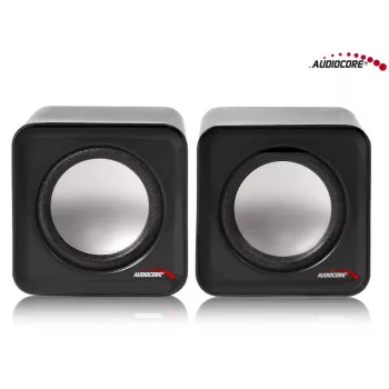 2-suunaline PC kõlar Audiocore AC870 B — 3 W RMS, juhtmega USB-toide, 3,5 mm sisend, 2.0 kanalit