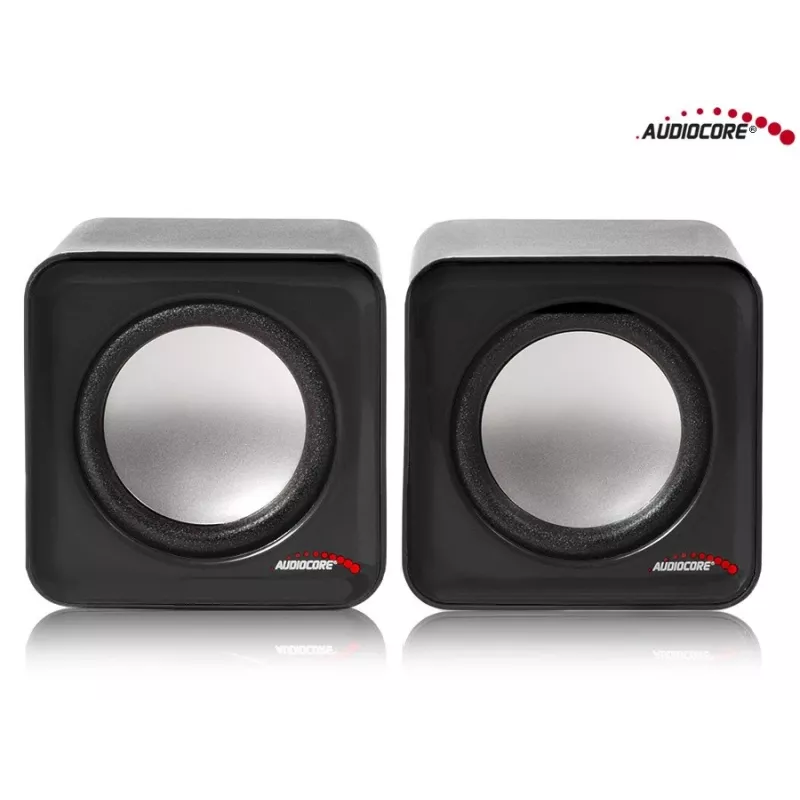 2-suunaline PC kõlar Audiocore AC870 B — 3 W RMS, juhtmega USB-toide, 3,5 mm sisend, 2.0 kanalit