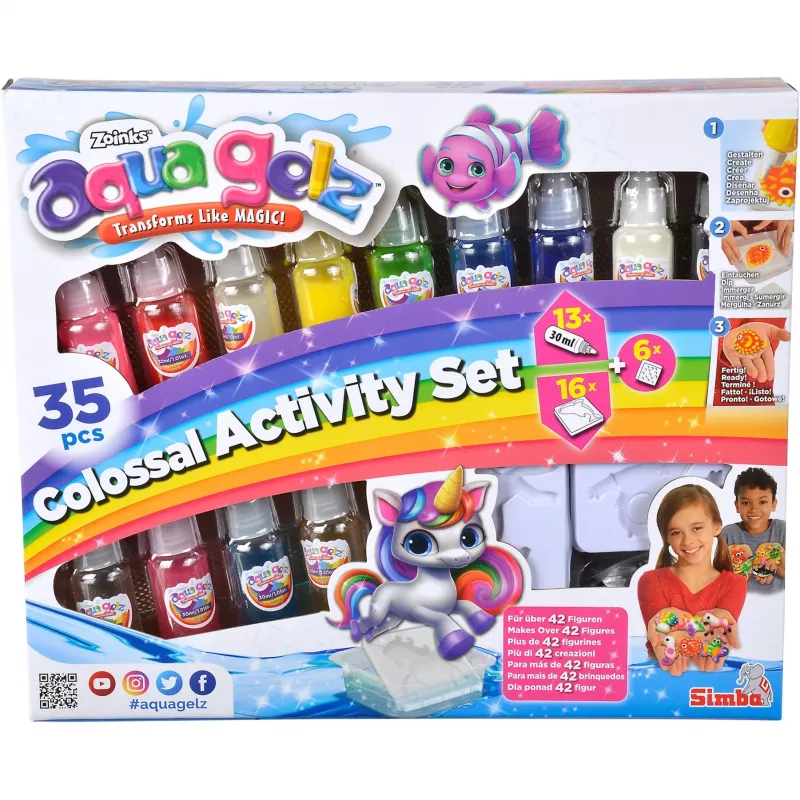 Veepõhine geel loominguliseks mänguks SIMBA Crafts Simba Aqua Gelz Colossal Set 106322566