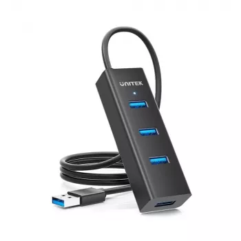 UNITEK Y-3089V01 liidesejaotur USB 3.2 Gen 1 (3.1 Gen 1) Type-A 5000 Mbit/s Must