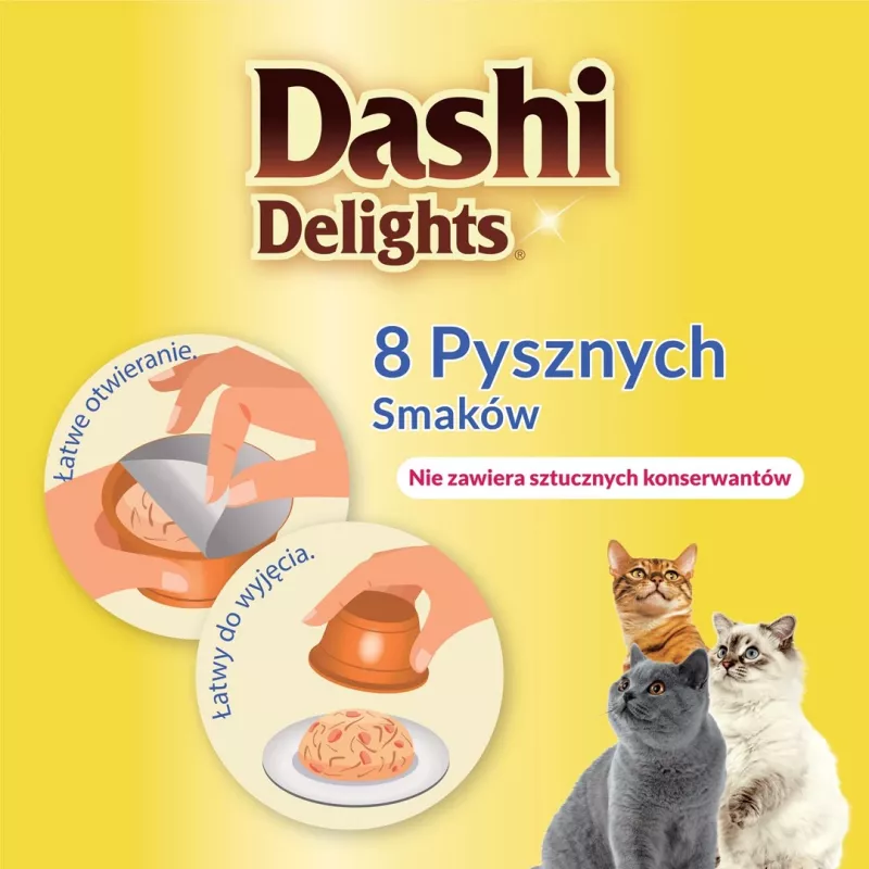 Kassimaius INABA Dashi Delights kana ja tuunikala puljongiga, 70 g, teraviljavaba, gluteenivaba, sojavaba