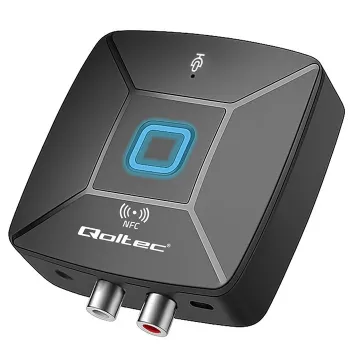 Juhtmevaba Audio HiFi saatja vastuvõtja QOLTEC mudel 56981 — Bluetooth/line-in helisild