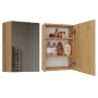 Vannitoa hoiusapp top e shop POLA 1DL ARTISAN — seinale paigaldatav, tamme raam, 400×220×600 mm, 3 riiulit