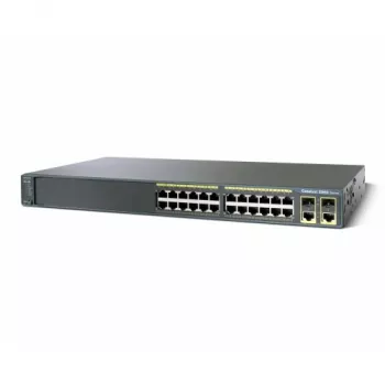 Hallatav L2 Fast Ethernet PoE lüliti Cisco C2960-24LC-S — 24x 10/100 RJ‑45, PoE, 1U, taastatud