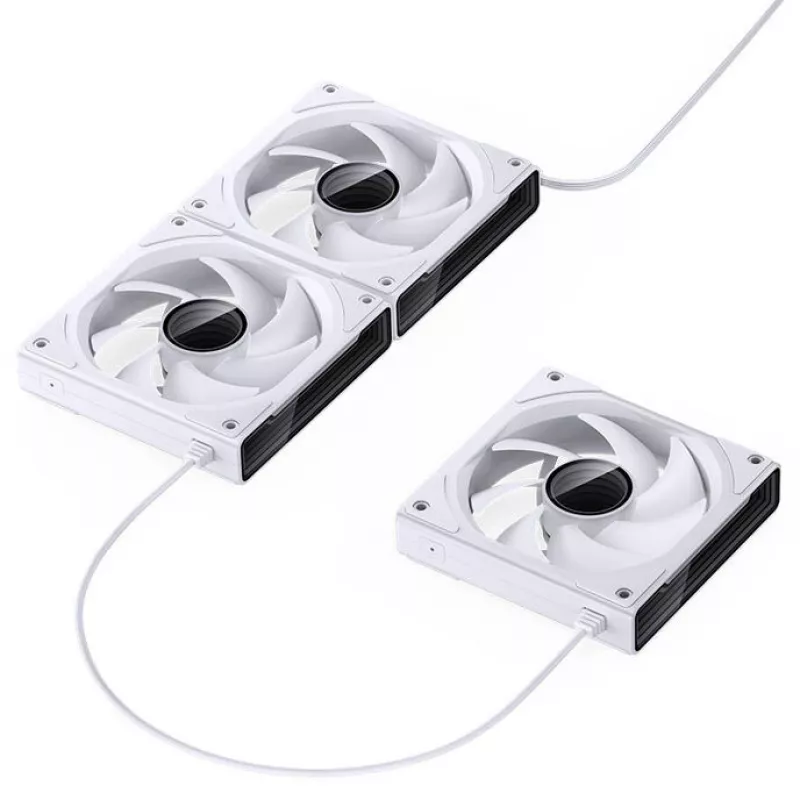 Jahutusventilaator Jonsbo ZK-120W 3in1 A-RGB valge — 120 mm, A-RGB valgustus