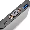 Väline videoadapter SILVERSTONE CH7517 USB-C -> VGA (Chrontel CH7517) välise kuvari ühendus