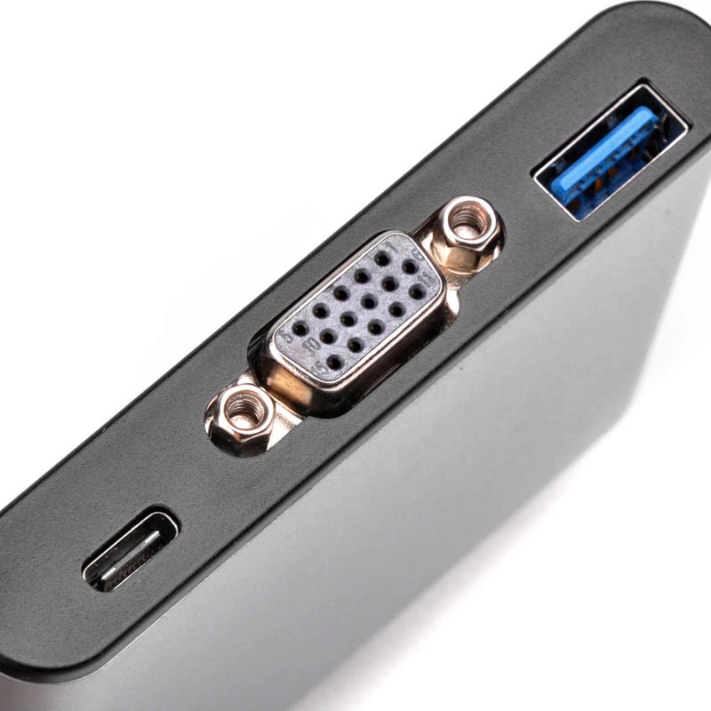 Väline videoadapter SILVERSTONE CH7517 USB-C -> VGA (Chrontel CH7517) välise kuvari ühendus