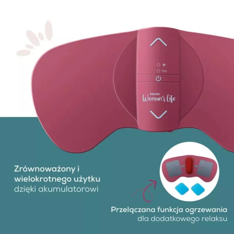 Menstruaalne massaažiseade Beurer EM 50 Berry — elektriline menstruatsioonivalu leevendaja