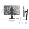 JAPANNEXT JN-IPS238FHD200F-HSP-CAMO arvutimonitor 61 cm (24 tolli) 1920 x 1080 pikslit Full HD LCD Must