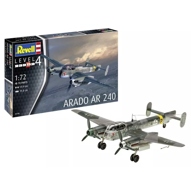 Plastist mudelikomplekt REVELL Arado AR-240 1/72 — lennuki mudel