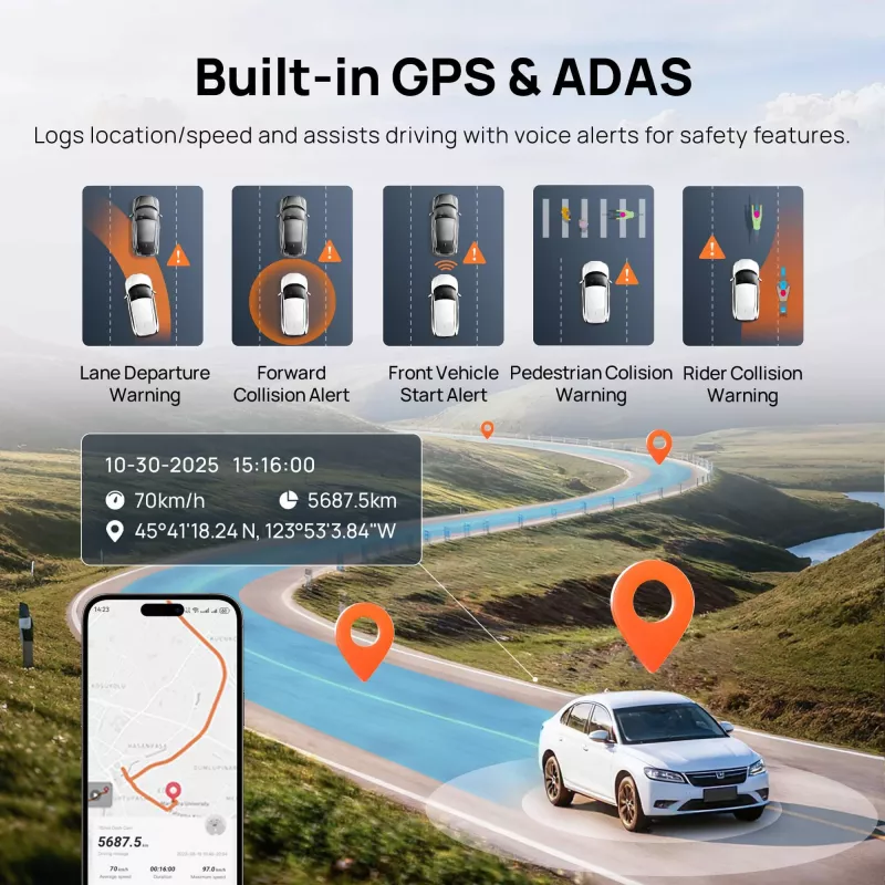 Dash Cam 70mai A810S 4K koos RC24 GPS-mooduliga — 70mai A810S komplekt