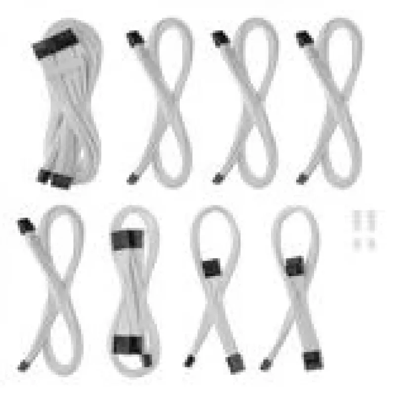 CableMod C-Series Pro ModMesh kaablikomplekt Corsair RMi, RMx ja RM toiteplokkidele — valge