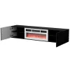 Cama RTV-kapp LARA 183x35x37 must matt + valge kamin