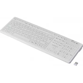 Renkforce RF-WRK-300 juhtmevaba hügieeniklaviatuur saksa QWERTZ Windows valge matt (RF-6304712)