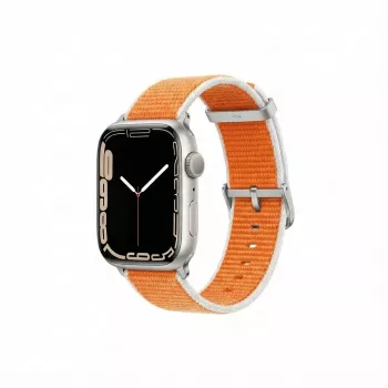 Asendusrandmepael GUAN Premium Pro Apple Watchile — oranž/valge — sobib 38/40/41/42 mm