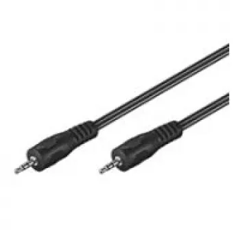 Wentronic Goobay 2,5 mm pistikuga ühenduskaabel, must, 1,5 m – 2,5 mm pistik (3-kontaktiline, stereo) > 2,5 mm pistik (3-kontaktiline, stereo) (50457)