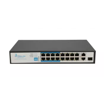 Switch Extralink VIRTUS V3 Unmanaged L2 16x Fast Ethernet (10/100) PoE 1U Must