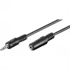 Wentronic Goobay 3,5 mm-jakipistikupikenduskaabel, must, 5 m - 3,5 mm pistik (3-kontaktiline, stereo) > 3,5 mm pesa (3-kontaktiline, stereo) (50090)