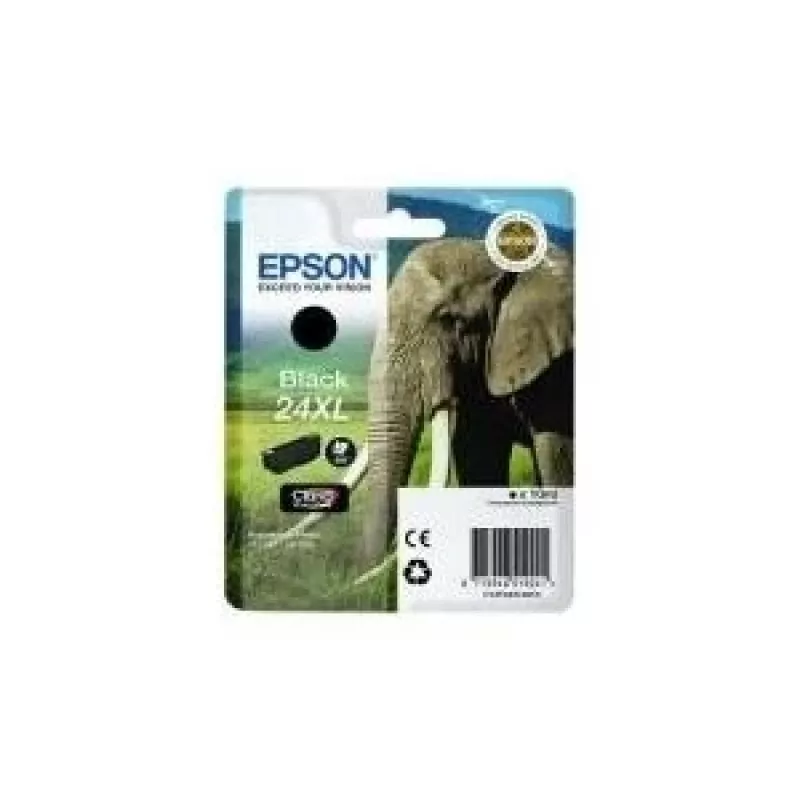 Epson Elephant Singlepack Must 24XL Claria Photo HD tint, must, pigmendipõhine tint, 1 tk