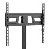 TV-käru MACLEAN MC-949 32–55-tollistele teleritele, VESA 75×75–400×400 mm, max koormus 25 kg, kõrgus 147–155 cm, hoiuriiul, must
