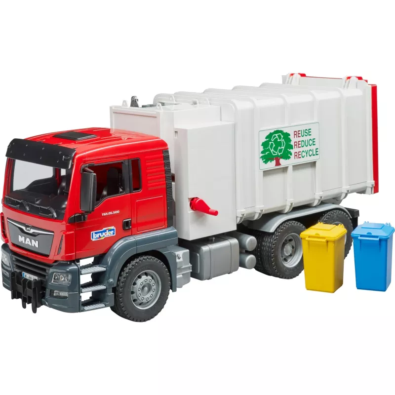 Bruder Man külglaadimisega prügiauto 2-4 - vanusele 5-7