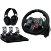 LOGITECH G29 EU + G435 Must mängukontroller Alumiinium Must USB rool + pedaalid + kõrvaklapid PC