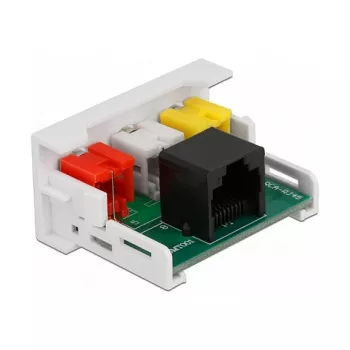 DeLOCK Easy 45 moodul 3 x RCA emane pistikupesa RJ45 emase pordiga 22,5 x 45 mm