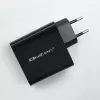 Qoltec 52381 Super Quick PD laadija | 1xUSB-C | 1xUSB | 90W | 5-20V | 2.4-4.35A | Must