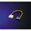 Toiteadapterkaabel ROLINE 4-kontaktiline HDD-SATA 0,15 m