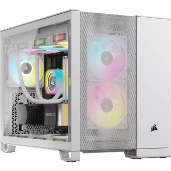 Corsair 2500D AIRFLOW Micro ATX kahekambriline arvutikorpus – valge CC-9011264-WW