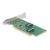 DeLOCK PCI Express 4.0 x16 kaart 4 x SFF-8639 NVMe - Bifurkatsioon - madala profiiliga