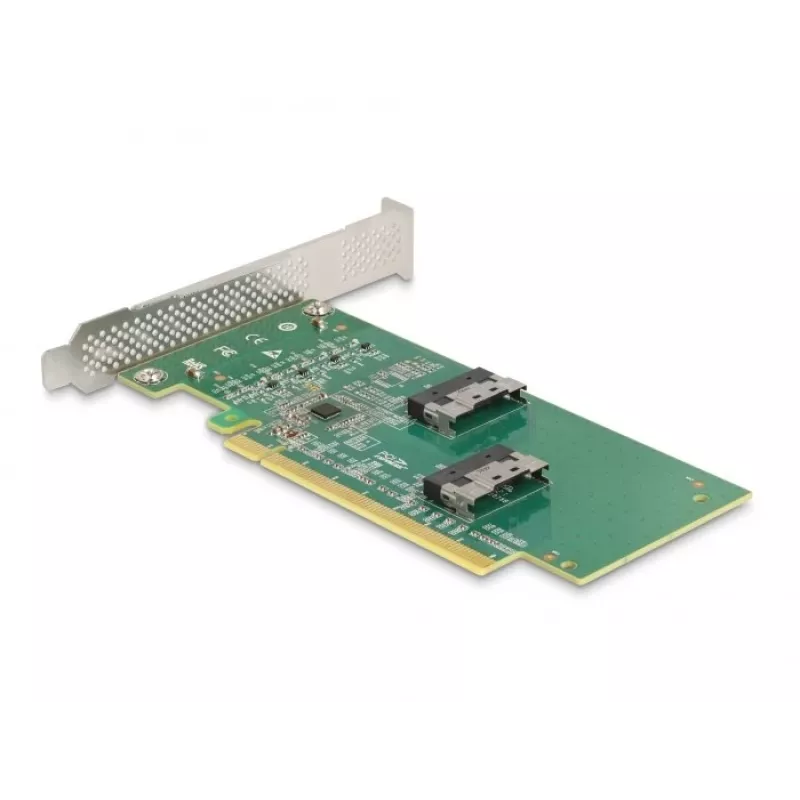 DeLOCK PCI Express 4.0 x16 kaart 4 x SFF-8639 NVMe - Bifurkatsioon - madala profiiliga