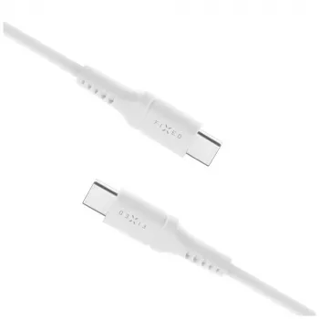 Fikseeritud vedelast silikoonist kaabel FIXDLS-CC12-WH 60W valge USB andmekaabel