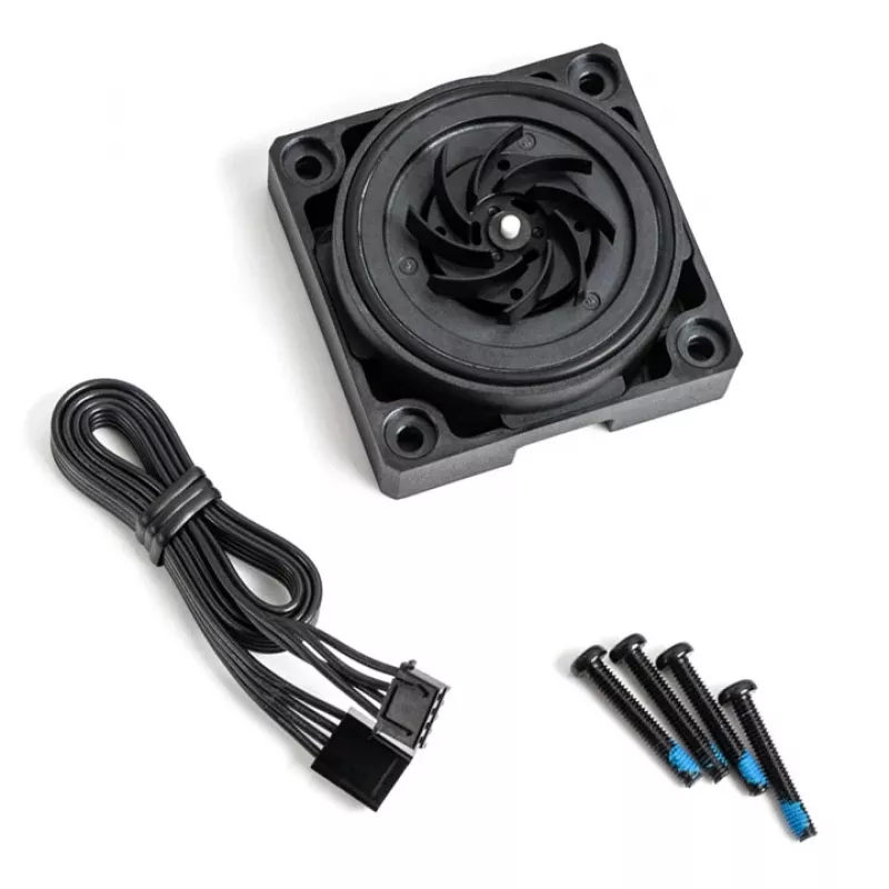 BitsPower K1M pump — kompaktne must vesijahutuspump, 8–16 V, 0.7 A, 8.4 W, 62×62×28,1 mm