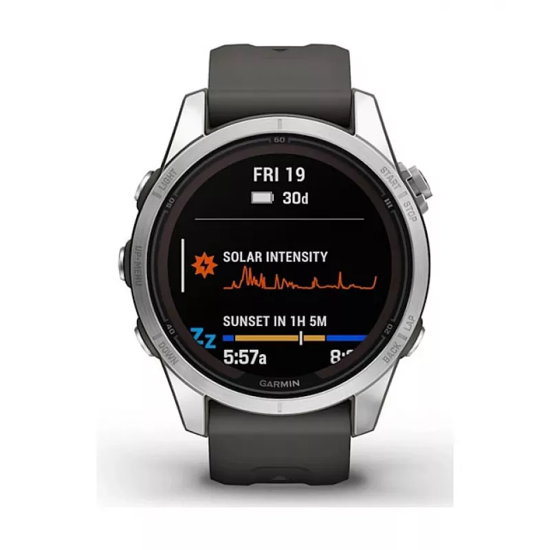 Garmin fēnix 7S Pro 3.05 cm (1.2) MIP 42 mm Digitaalne 240 x 240 pikslit Puutetundlik Hõbedane Wi-Fi GPS (satelliit)