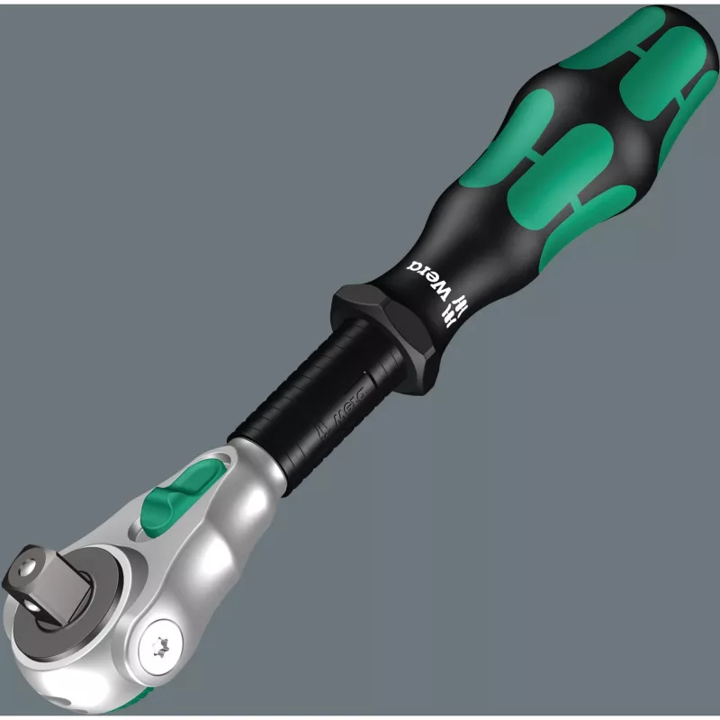 Socket wrench set Wera 05003645001 37 pcs Must roheline