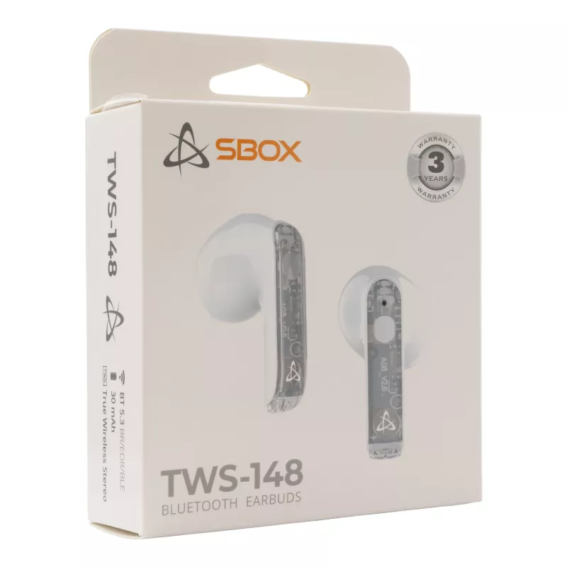 Kõrvaklapid SBOX EB-TWS148 Valge