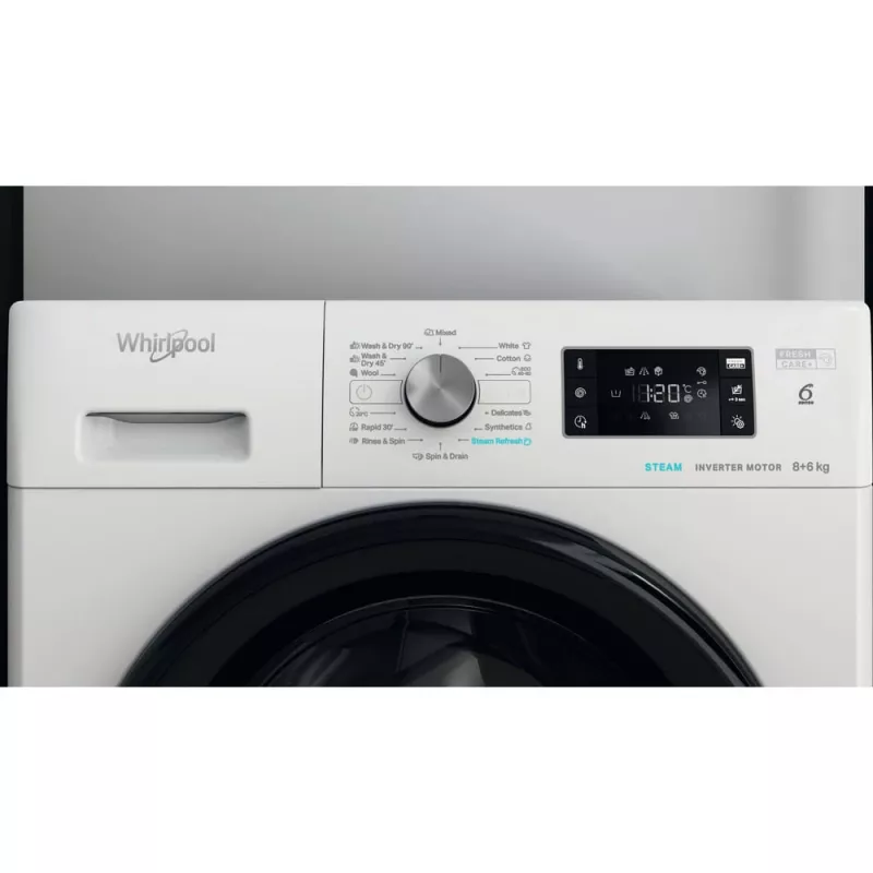 Whirlpool FFWDB864349BVEE pesumasin-kuivati 8 kg / 6 kg 1400 p/min