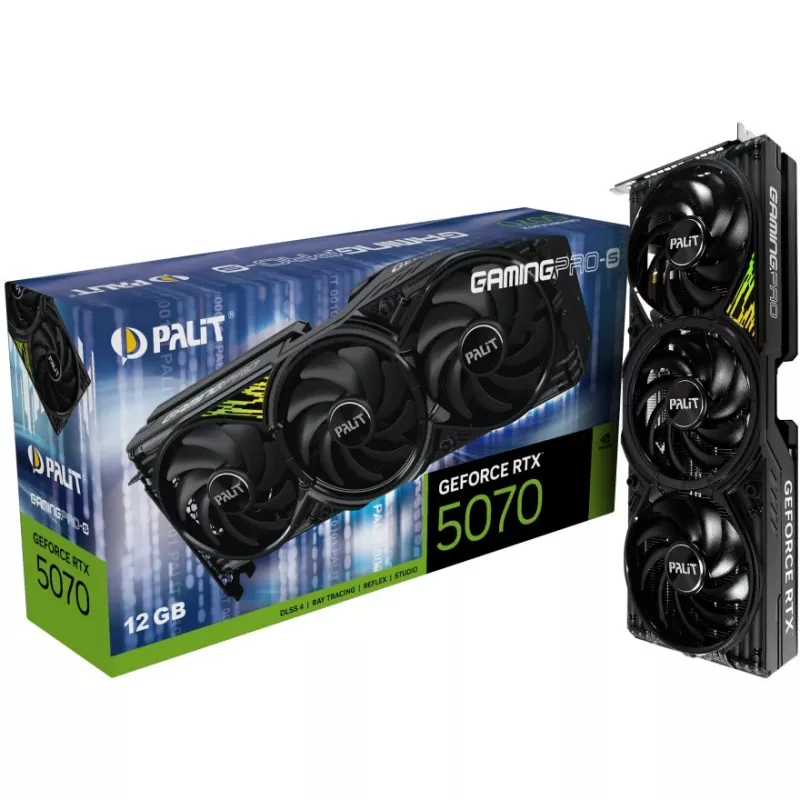Videokaart PALIT GeForce RTX 5070 Ti — 16 GB GDDR7, PCIe 5.0, 256-bit, 3xDP 1xHDMI, 300W