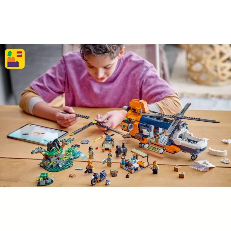 LEGO City 60437 Džungliuurija helikopter baaslaagris