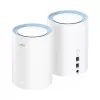 Cudy M1200 2-pakendiga võrgusüsteem — kaheribaline Wi‑Fi 5 (300/867 Mbit/s), 2 seadet, 1x LAN-port, toetab 100 seadet