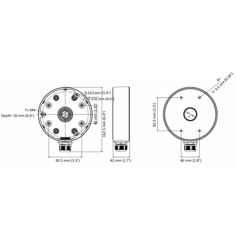 Ühenduskarp Hikvision DS-1280ZJ-DM21 Must Universaalne 4.5 kg