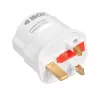 Toiteadapter IBOX iaukeu vahetatavate UK (tüüp G) ja EL-i (tüüp E) pistikutega, 100–240V 50/60Hz, 7,5 A, valge