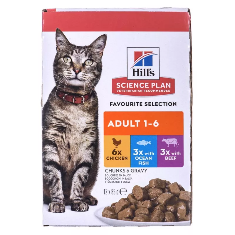HILL'S Feline Adult Multipack Classic - kotike 12x85g