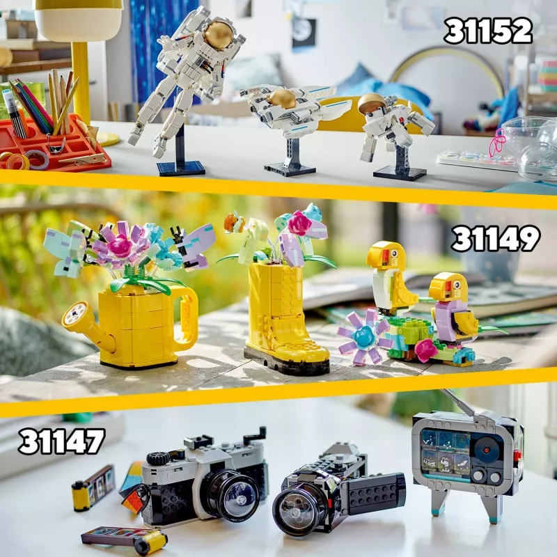 LEGO Creator Lilled kastekannus 31149 — ehitatav lillemudel, 420 osa, 120 × 150 × 130 mm